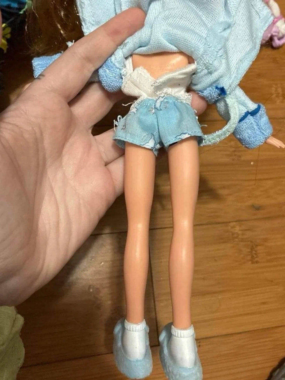 Blonde Fashion Doll in Light Blue Loungewear